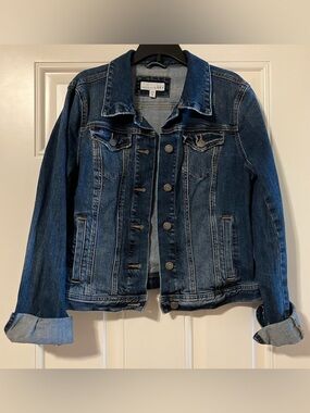 LOFT Women’s Dark Blue Denim Button Jacket Size Small